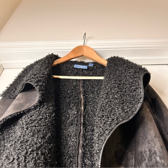 Vera Wang Black Textured Moto Jacket - Size M - Picture 6 of 16